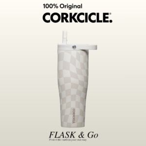 Corkcicle Go Cup XL Wavy Checkerboard Neutrals 30 oz